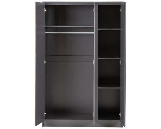 MALVERN 3 DOOR WARDROBE - GREY