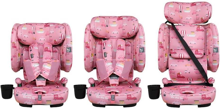 On the Go i-size Travel Car Seat - Itchy Feet Rosy