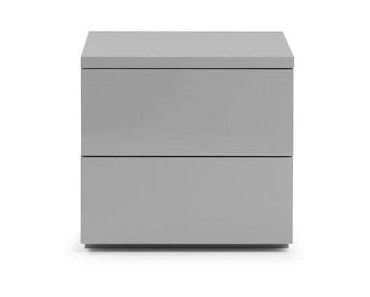MONACO 2 DRW BEDSIDE - GREY GLOSS