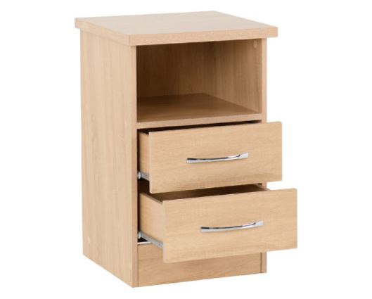 Nevada 2 Drawer Bedside - Sonoma Oak Effect