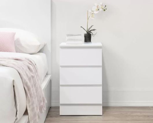 Oslo 3 Drawer Bedside