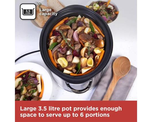Black and Decker 3.5L Stainless Steel Digital Slow Cooker