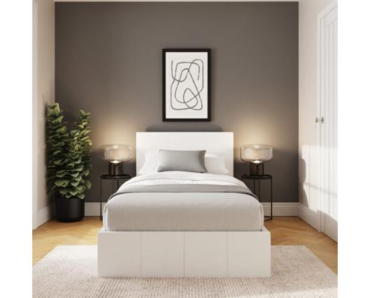 Sage Side Lift Ottoman 90cm White