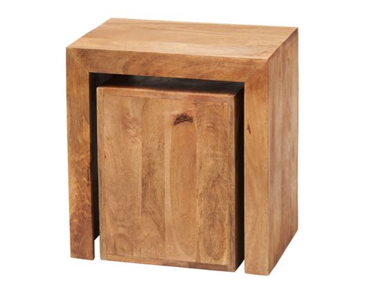 TOKO LIGHT MANGO CUBED NEST OF 2 TABLES