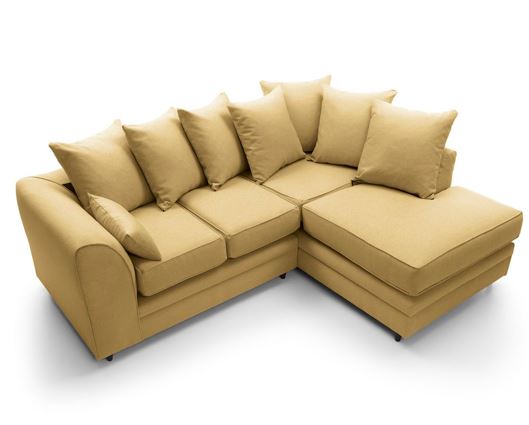 Darcy Right Hand Facing Corner Sofa-Mustard