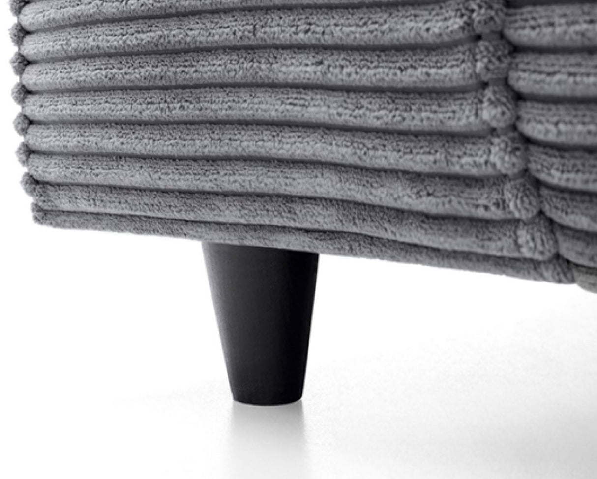 Jumbo Cord Right Hand Facing Corner Sofa-Grey