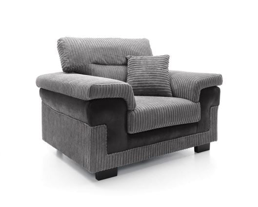 Samson Armchair - Black & Grey