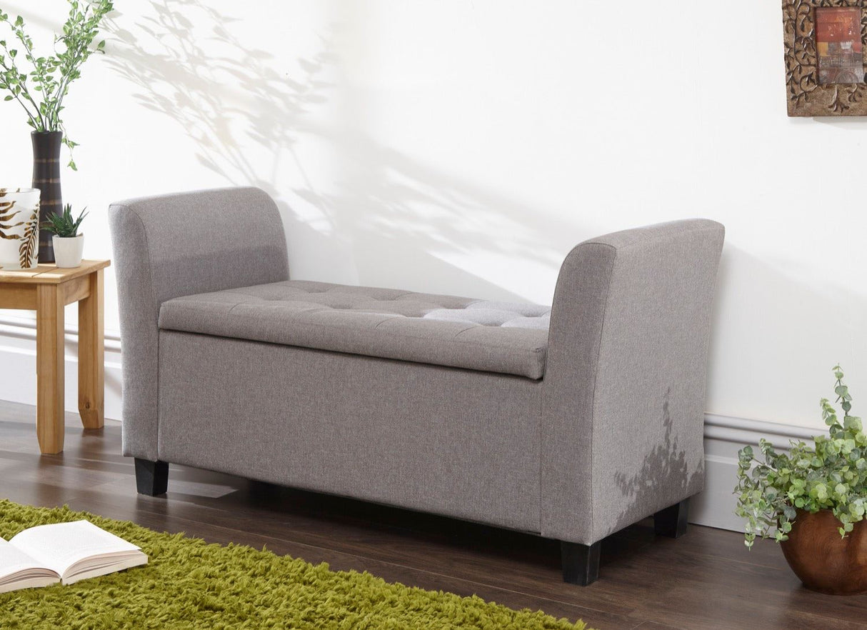 VERONA WINDOW SEAT GREY FABRIC