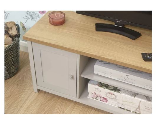 Lancaster small tv cabinet grey