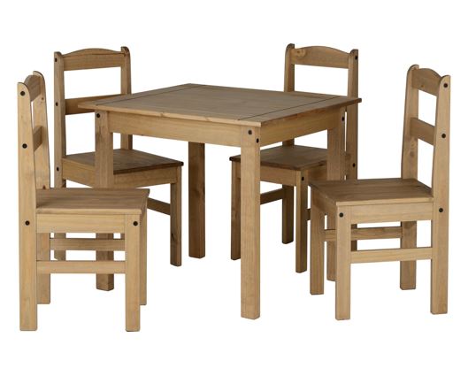 Panama Dining Set - Natural Wax