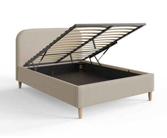 Florence 150cm Boucle Ottoman Bed Natural Stone