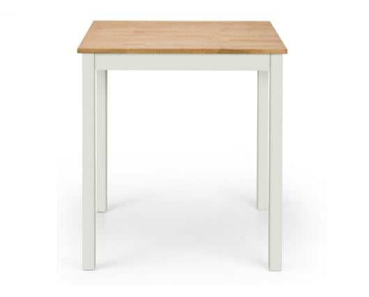 COXMOOR SQUARE DINING TABLE 75CM - WHITE & OAK