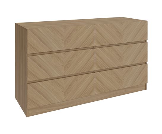 Catania 3+3 Drawer Chest Euro Oak