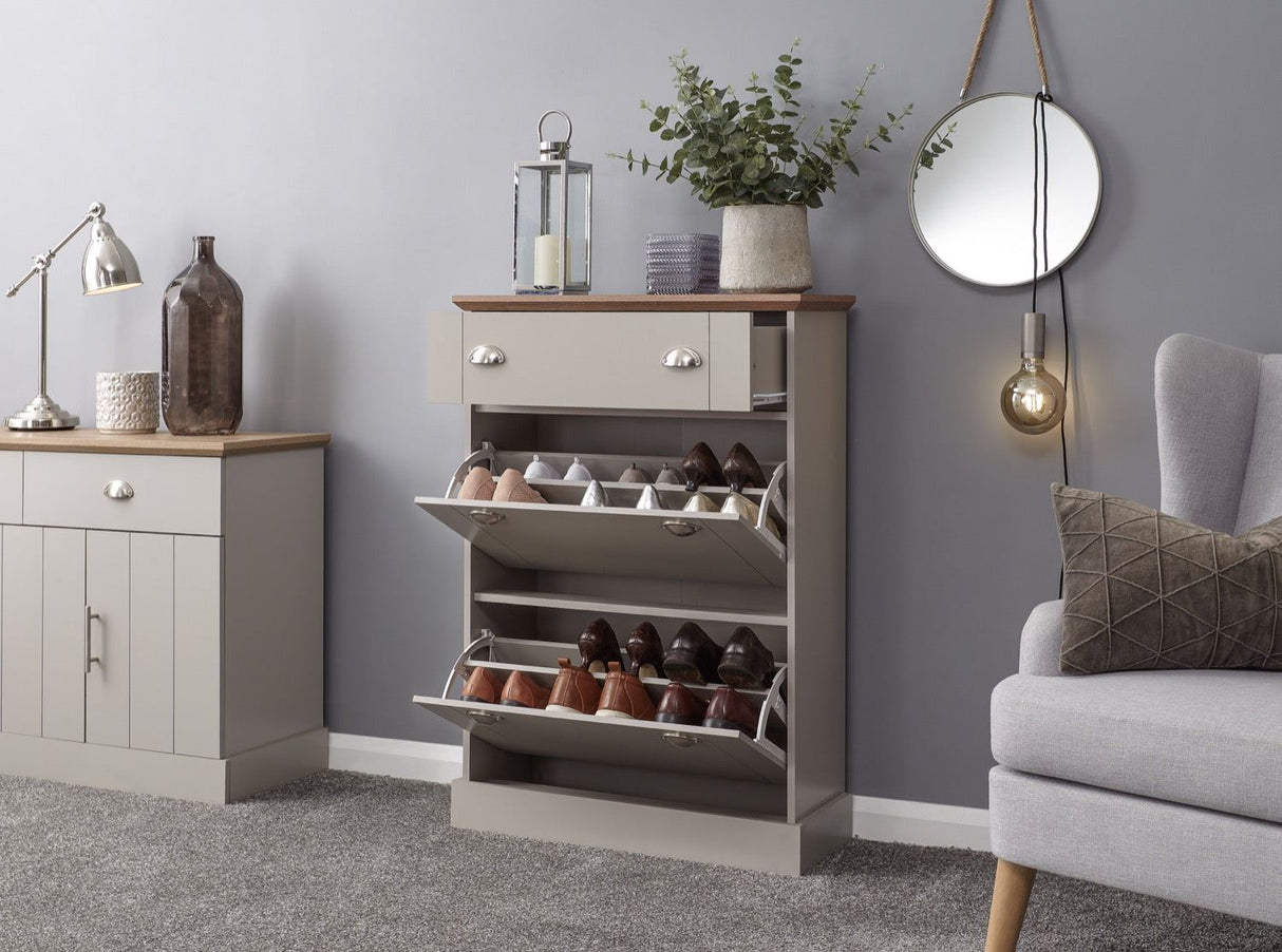 Kendal deluxe shoe cabinet grey