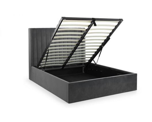 Langham Scalloped Headboard Storage Bed 180cm - Grey