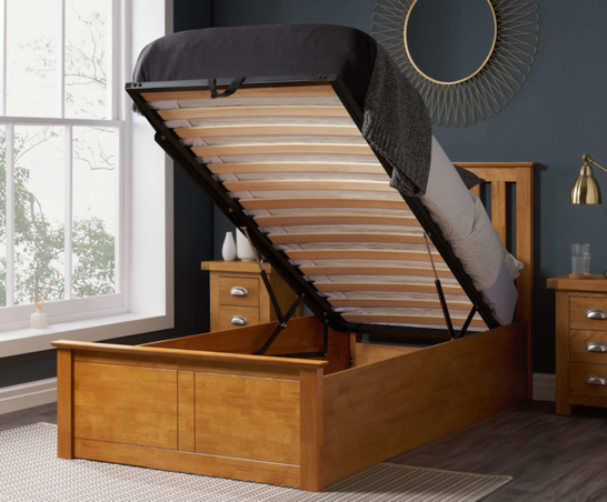 Phoenix Single Ottoman Bed - Oak