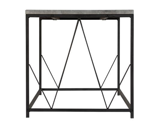 Athens Rectangular Coffee Table - Concrete Effect/Black