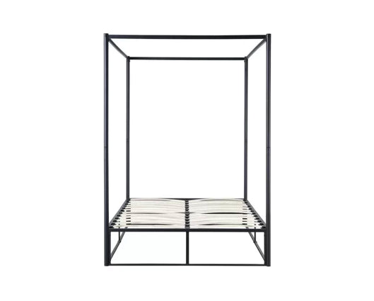 Farringdon Metal 4 Poster Small Double Bed - Black
