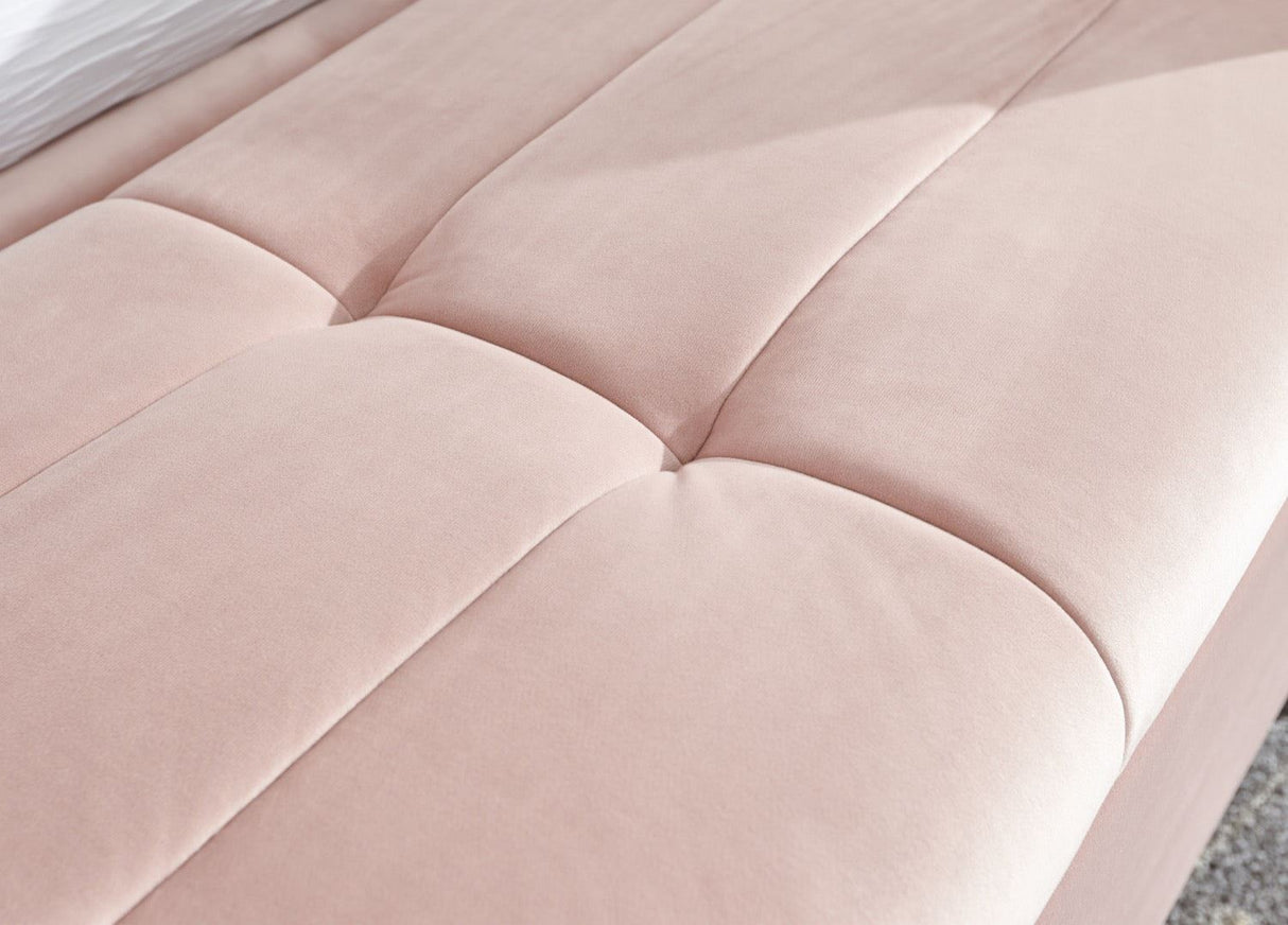 Pettine ottoman storage bench blush pink