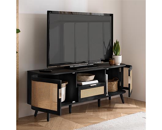 Noah 2 Door 1 Drawer TV Unit - Black
