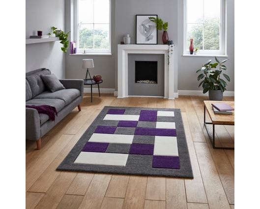 Brooklyn BRK04 Grey/Purple - 120 x 170