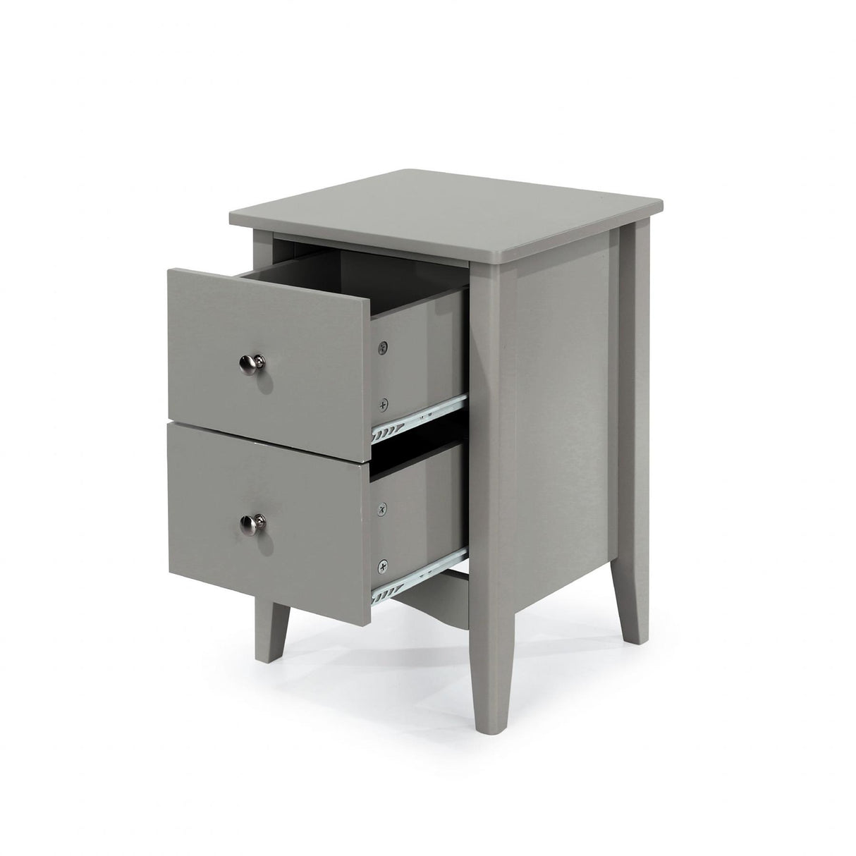 Como 2 Drawer Bedside Cabinet-Light Grey