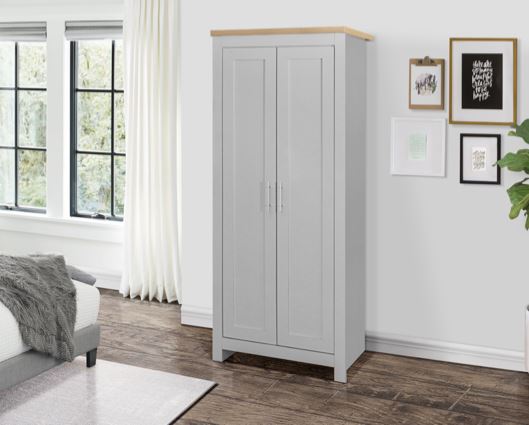 Highgate 2 Door Wardrobe-Grey