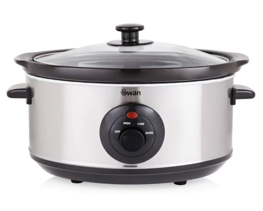 Swan 3.5L Slow Cooker Stainless Steel