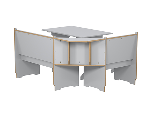 Hemington Corner Dining Set- Grey