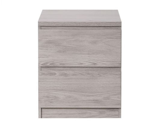 JUPITER 2 DRAWER BEDSIDE - GREY OAK