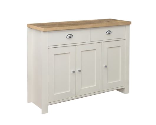Highgate 3 Door 2 Drawer Sideboard-Cream