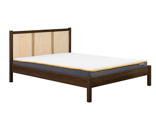 Croxley Rattan Bed Walnut - King