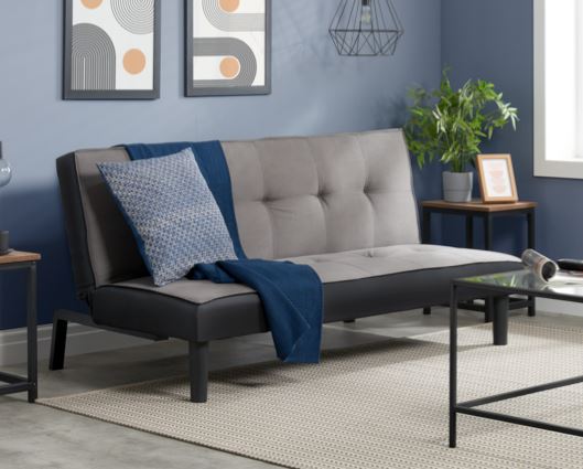 AURORA SOFA BED GREY VELVET