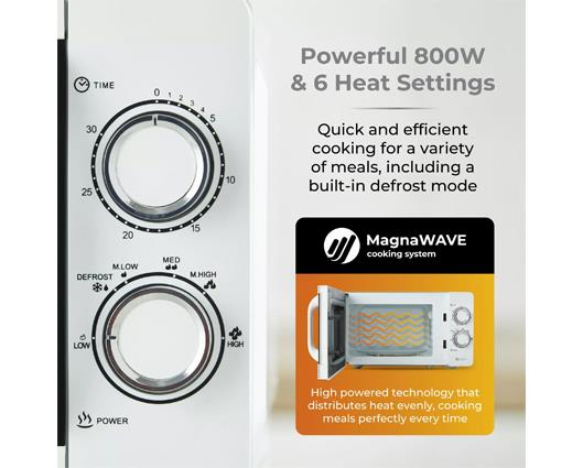 Tower 20L 800W Manual Microwave