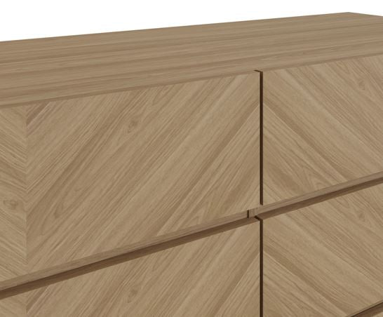 Catania 3+3 Drawer Chest Euro Oak