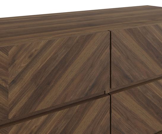 Catania 3+3 Drawer Chest Royal Walnut