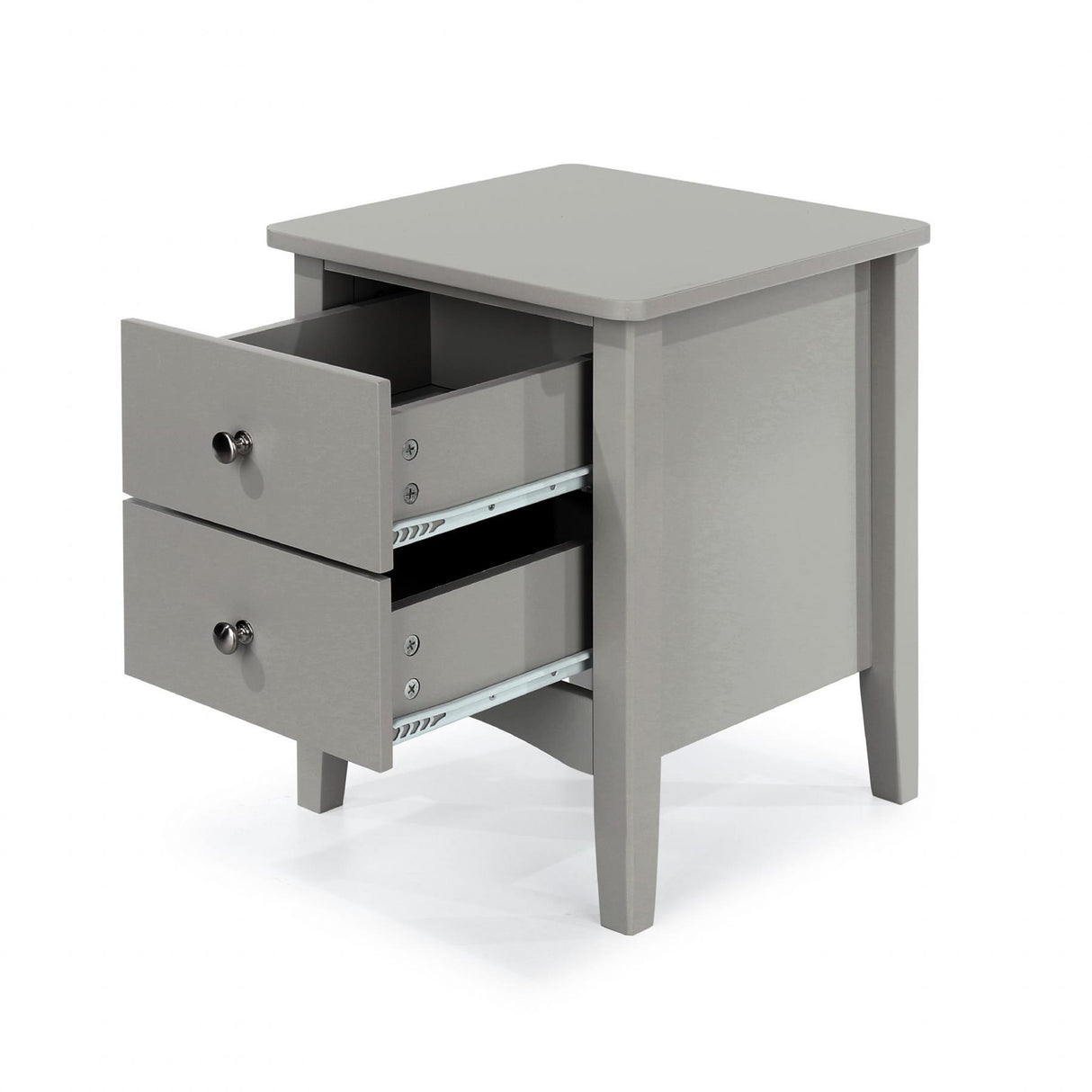 Como 2 Petite Drawer Bedside Cabinet-Light Grey
