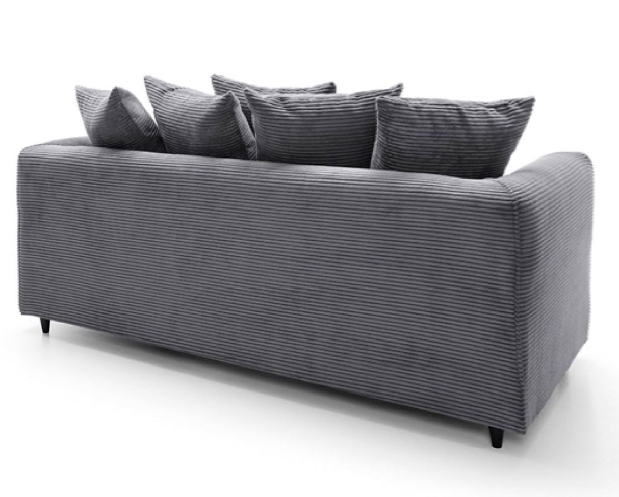 Jumbo Cord 3 Seater Sofa-Grey
