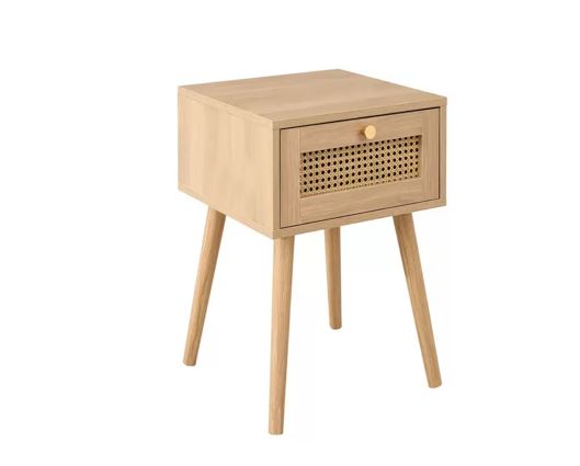 Croxley 1 Drawer Rattan Bedside