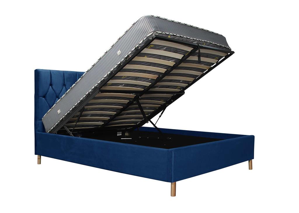 Loxley Double Ottoman Bed - Blue