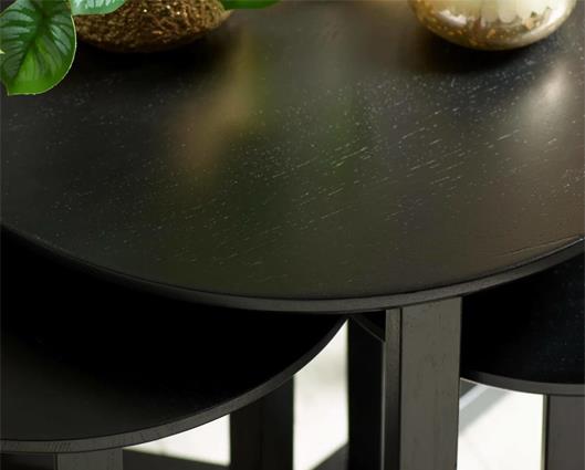 Nidri Nest of 3 Tables Black
