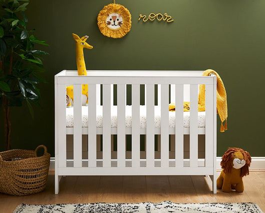 Nika Mini Cot Bed - White Wash