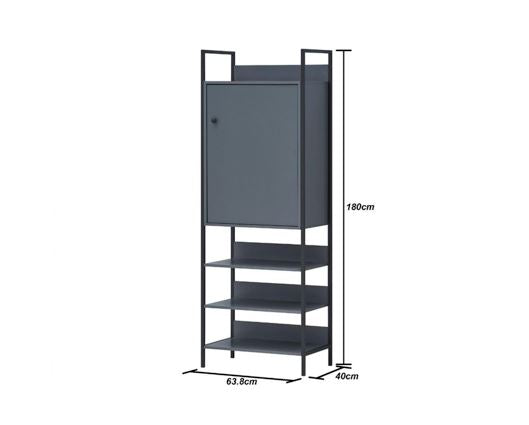 Zahra Storage Cabinet with 1 Door & 3 Shelves