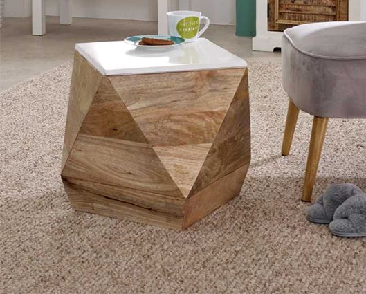 Alfie Side Table Solid Mango Wood