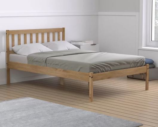 Lisbon Small Double Bed - Pine