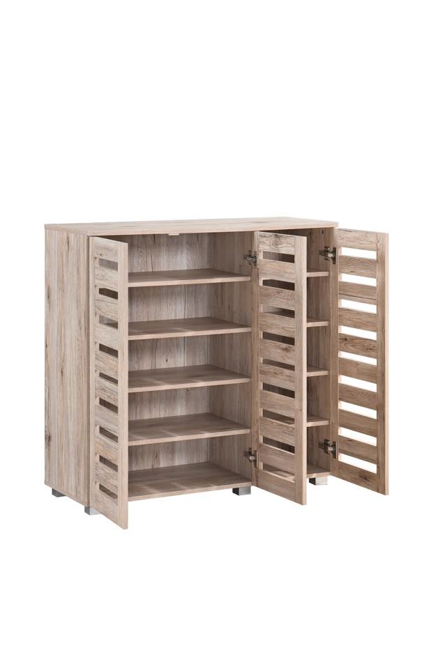 Euston 3 Door Shoe Cabinet - Sanremo Oak