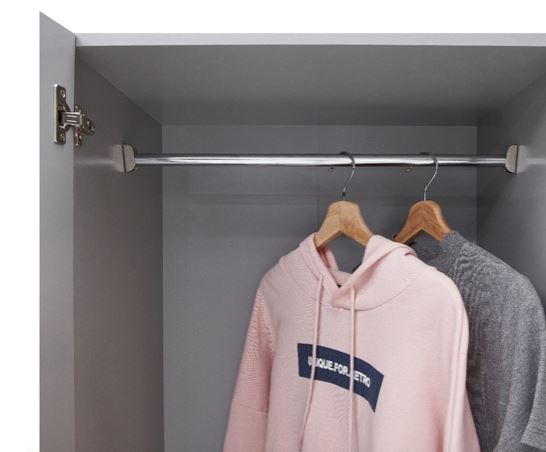 Essentials 2 Door Wardrobe in Grey