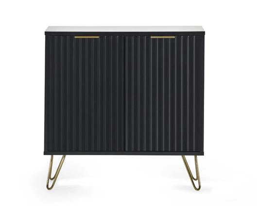 Murano Compact 2 Door Sideboard Black