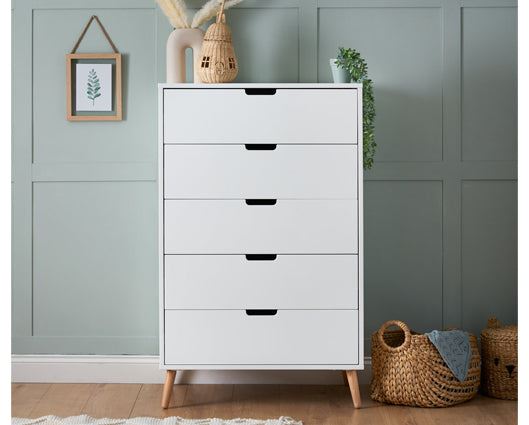 Maya Tall Boy - White with Natural