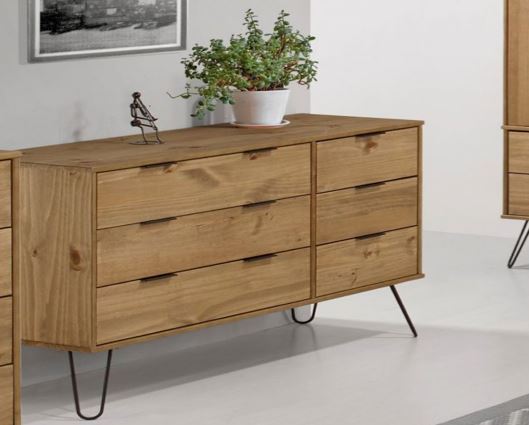 Augusta 3+3 Drawer Wide Chest of Drawers